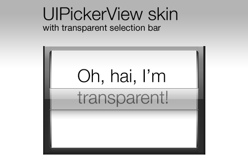 UIPickerView with transparent selection bar