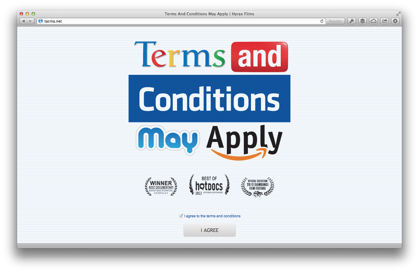 Terms and Conditions May Apply documentary screening on September 7th, 2013 in Brighton.
