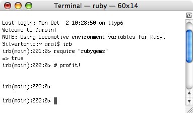 Requiring RubyGems in IRB