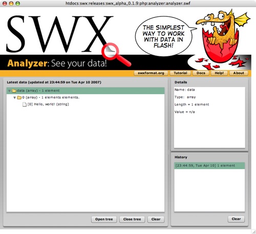 SWX Analyzer hello world