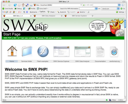 Swxphp Start Page