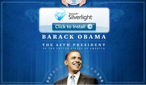 Obama Inauguration - Install Silverlight