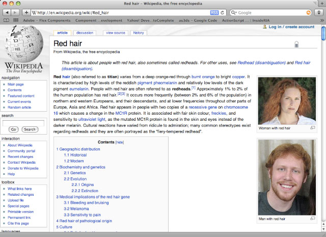 Photos Wikipedia red Hair