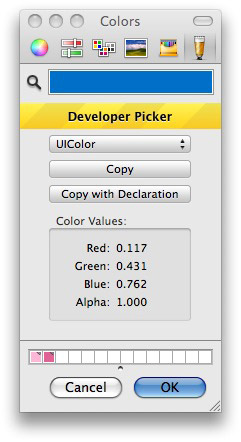 Developer Color Picker in photoshop